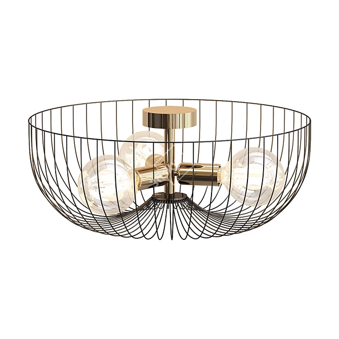 Lussole Loft Brooks Chandelier 3D model image 1