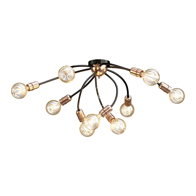 Elegant Regina Loft Chandelier 3D model image 1