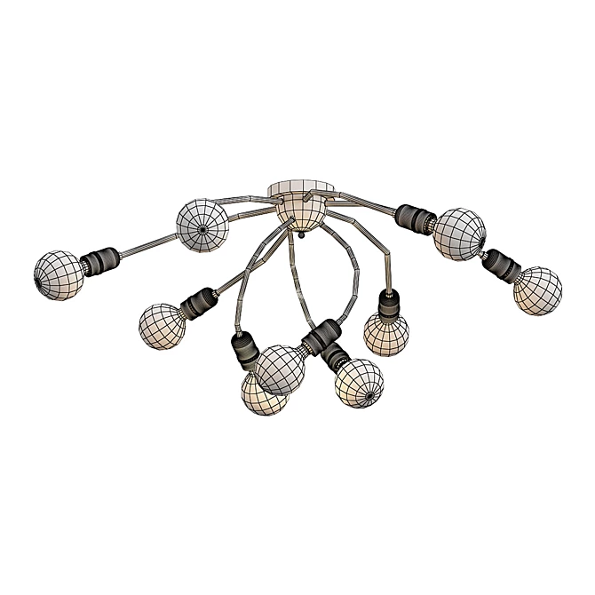 Elegant Regina Loft Chandelier 3D model image 2