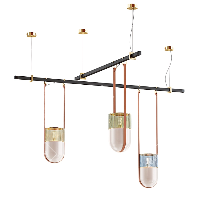 Modern Dario Chandelier: Sleek, Stylish 3D model image 1