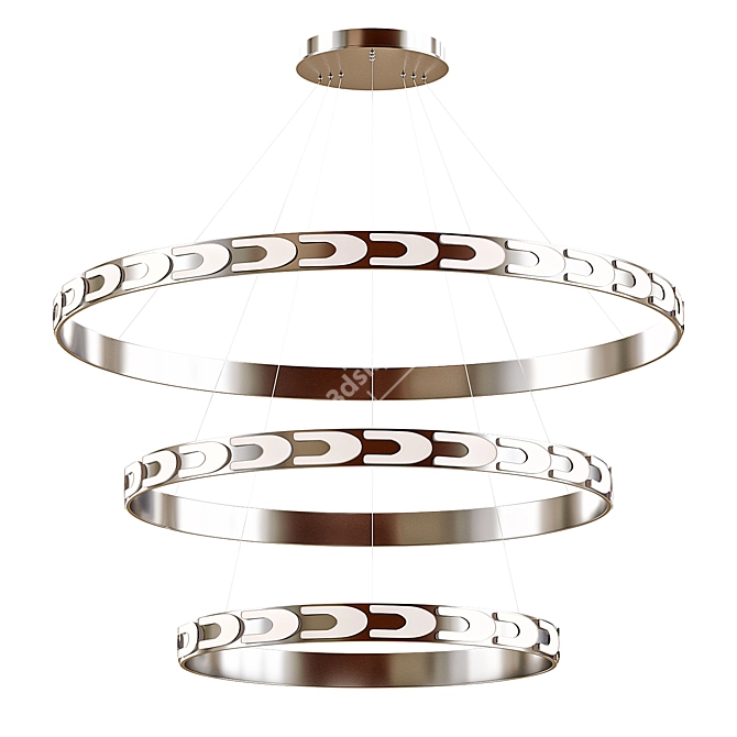 Maoris 3 Ring Chandelier 3D model image 1