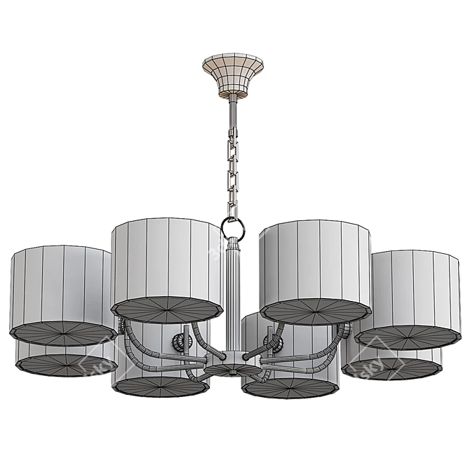 Stylish Freya Anita Chandelier 3D model image 2