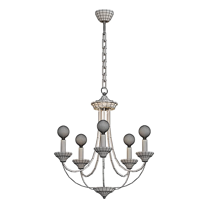 Sleek Lazzaro Pendant Chandelier 3D model image 2