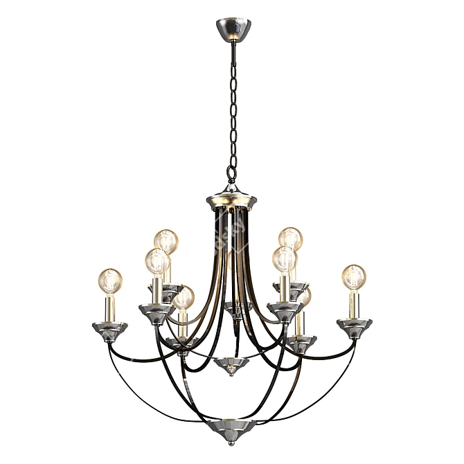 Modern EuroSvet Lazzaro Pendant Chandelier 3D model image 1