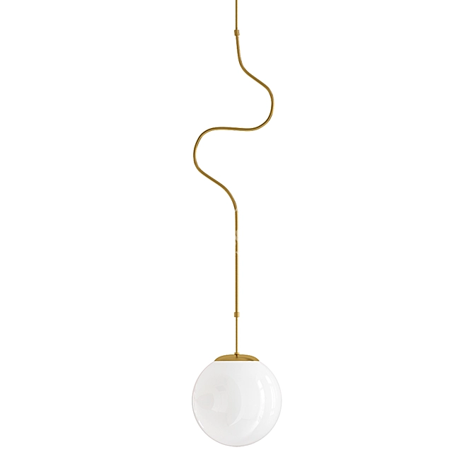 Satin Brass Lawrence Pendant 3D model image 1