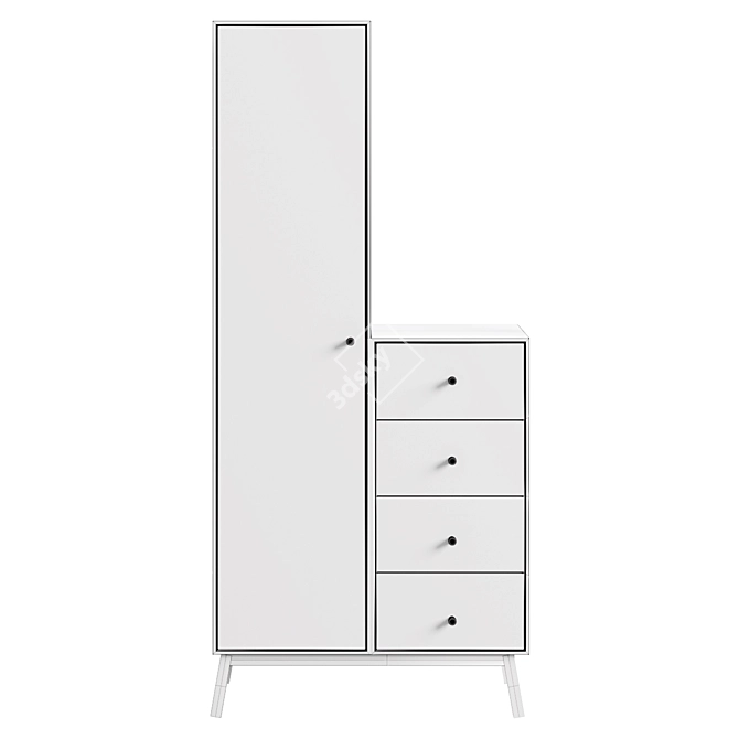 Sleek Wardrobe with Smart Design 3D model image 2