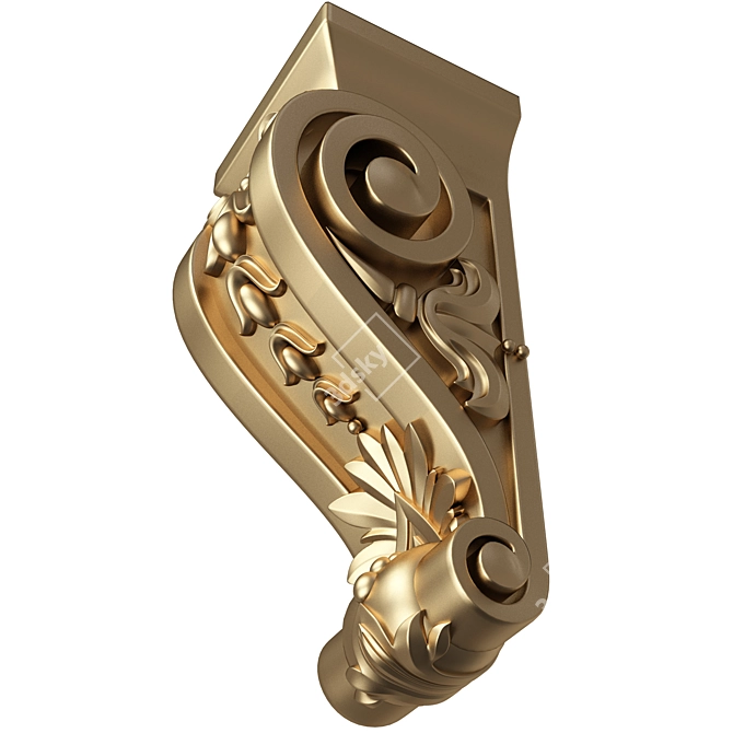 Elegant Carved Corbel: Exquisite 3D Model 3D model image 10