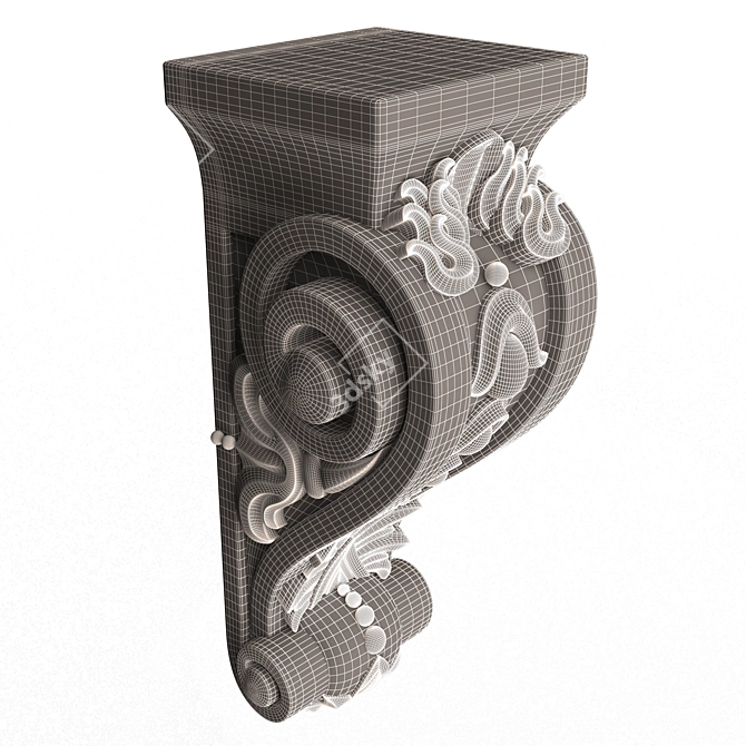 Elegant Carved Corbel: Exquisite 3D Model 3D model image 5