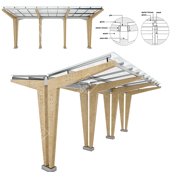 Glasswood Canopy 3D model image 1