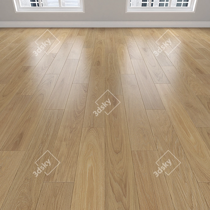 Parquet Oak: Linear, Chevron & Herringbone Designs 3D model image 2