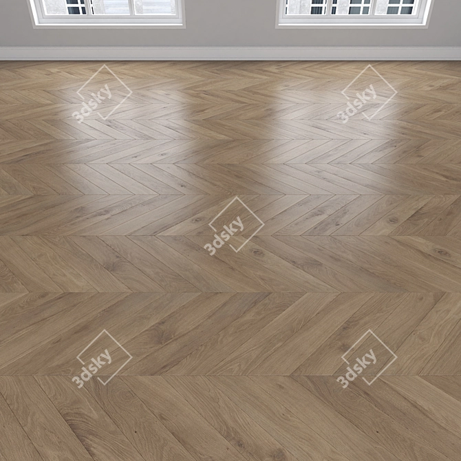 Oak Parquet Flooring Collection 3D model image 4