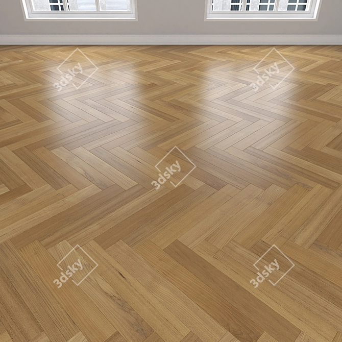 Oak Parquet - Linear, Chevron & Herringbone Designs 3D model image 3