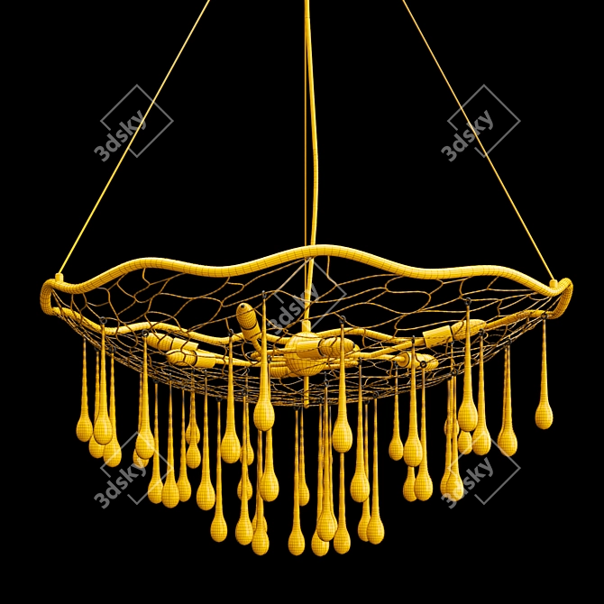 Elegant Hinkley Laguna Chandelier 3D model image 3