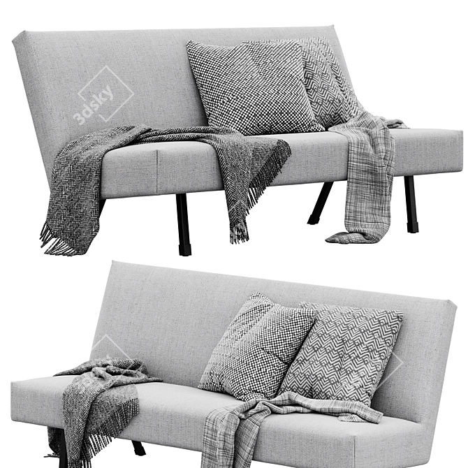 Sleek Dutch Sofa 3D model image 4