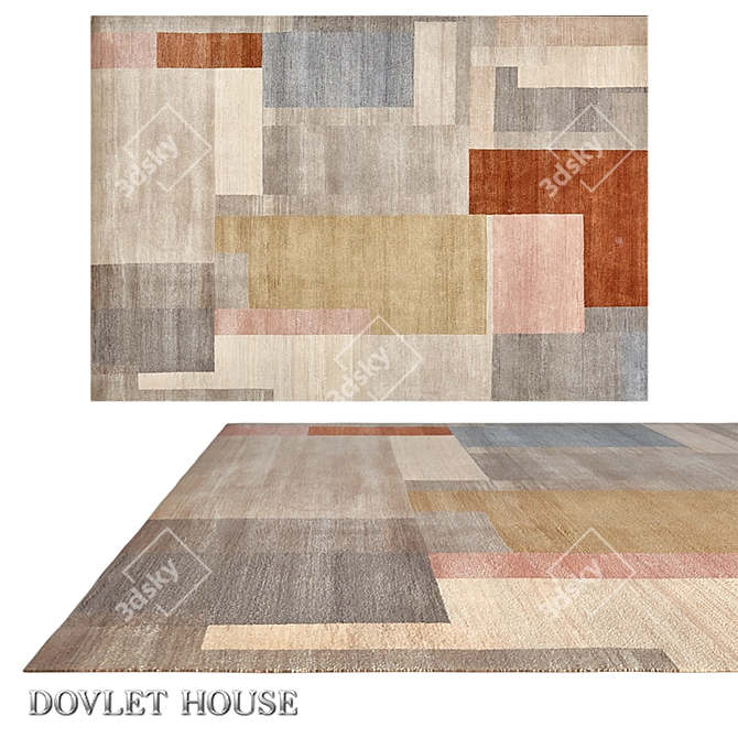 () DOVLET HOUSE Carpet (Art 16460) - Handcrafted Wool and Art Silk Blend 3D model image 1