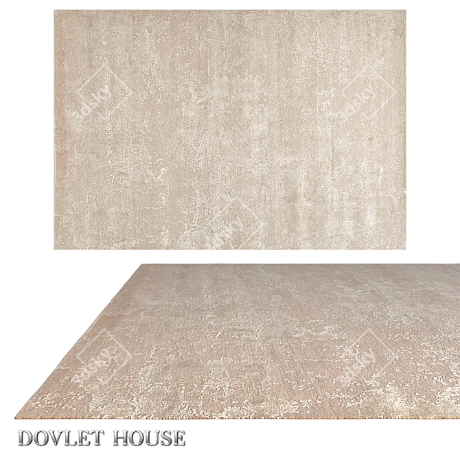 Dovlet House Carpet: Artistic Blend of Wool and Silk 3D model image 1