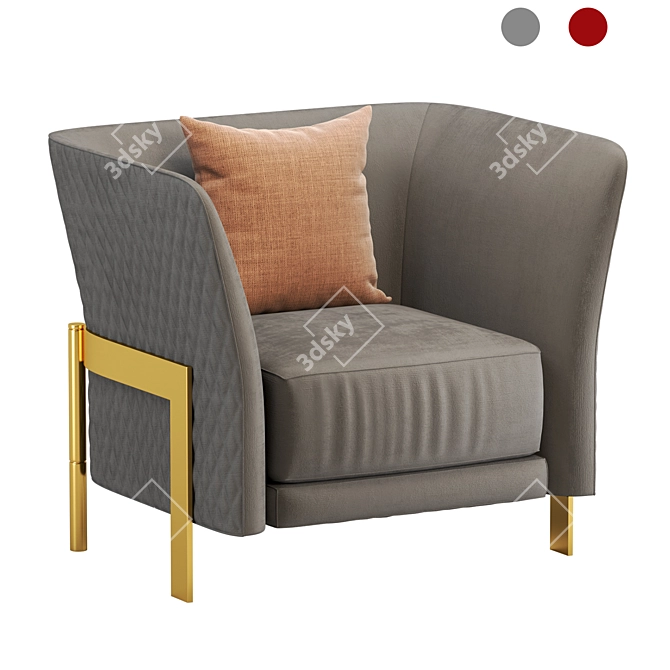 Modern Cosmo Armchair: Stylish, Comfy, and Versatile 3D model image 9