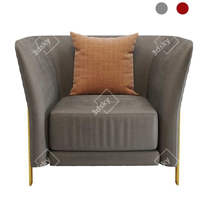 Modern Cosmo Armchair: Stylish, Comfy, and Versatile 3D model image 11