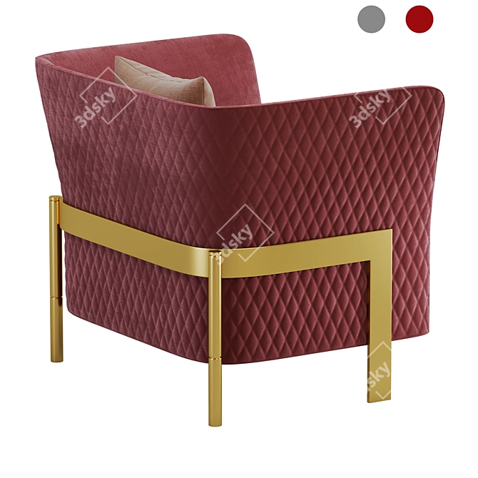 Modern Cosmo Armchair: Stylish, Comfy, and Versatile 3D model image 12