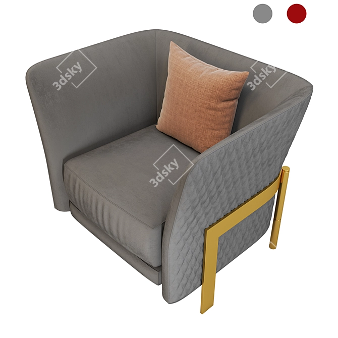 Modern Cosmo Armchair: Stylish, Comfy, and Versatile 3D model image 14