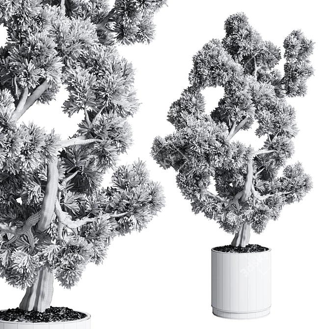 Artificial Bonsai Tree 3D Model 3D model image 4