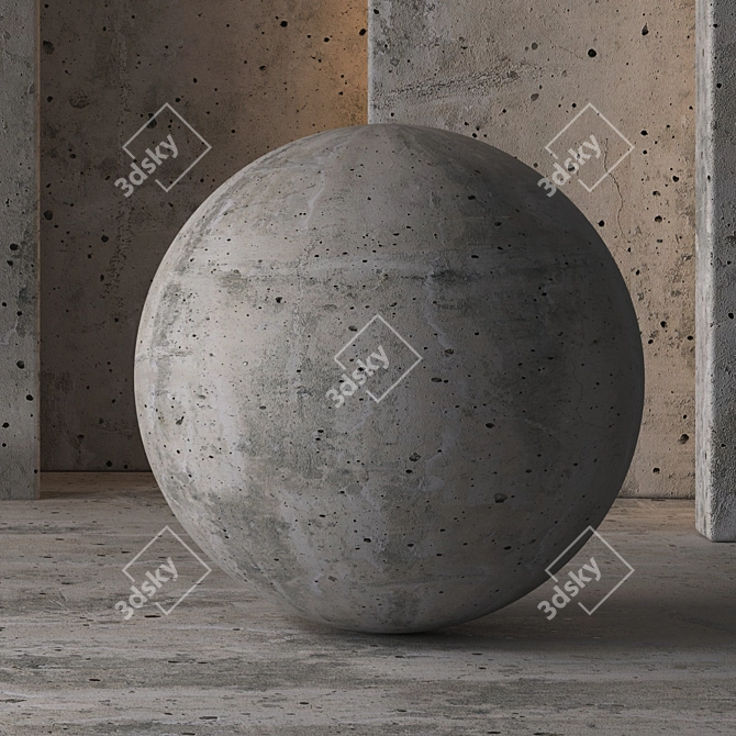 Seamless 4K Concrete Texture 3D model image 2