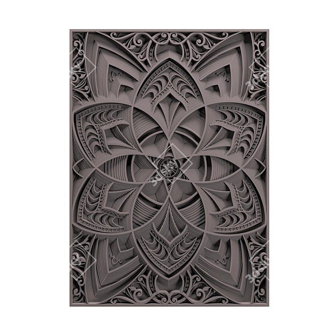 Title: Royal Baroque Relief 3D model image 3