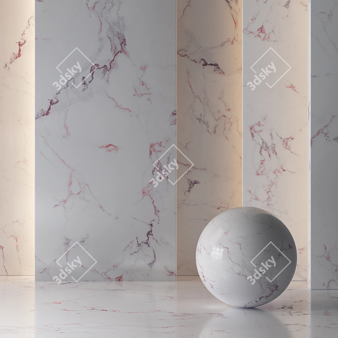 Seamless Light Marble Material 3D model image 3