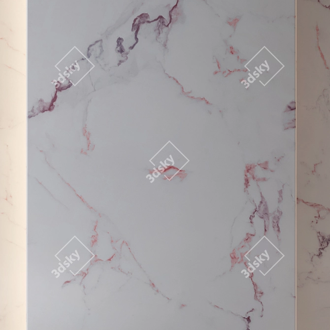 Seamless Light Marble Material 3D model image 4