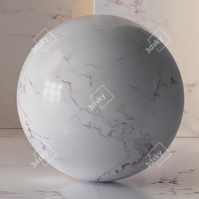 Seamless Light Marble Material 3D model image 5