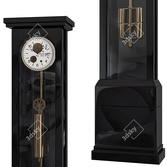 Elegant Hermle 01212 Floor Clock 3D model image 5