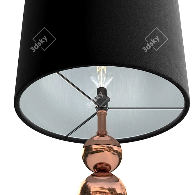 Copper Ball Touch Table Lamp 3D model image 2