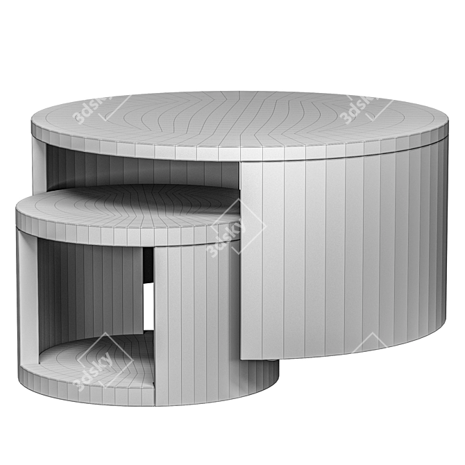 Folsom Nesting Coffee Tables 3D model image 3