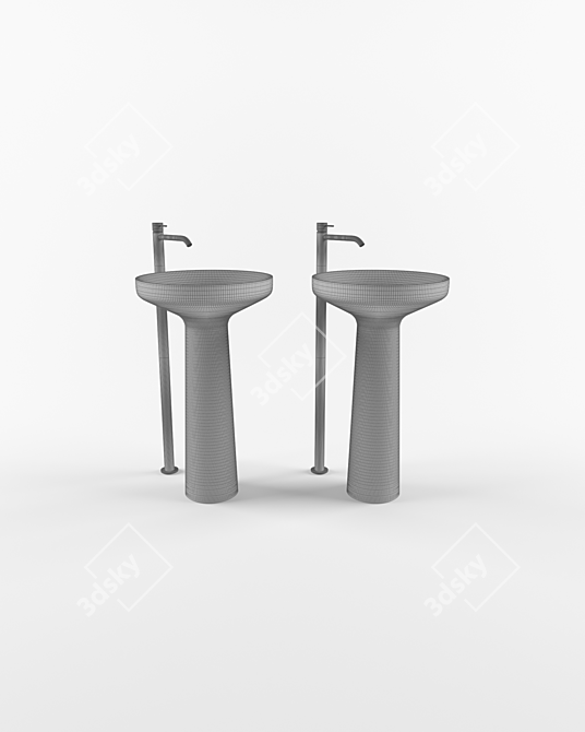 Elegant AGO185 Sink by Antonio Lupi 3D model image 2