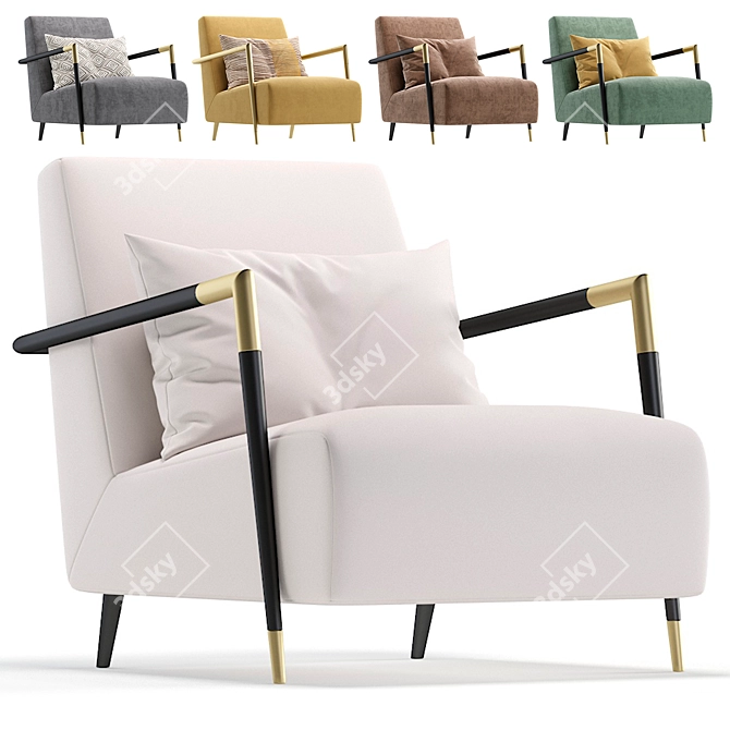 Sophisticated Armchair for any Interior 3D model image 1