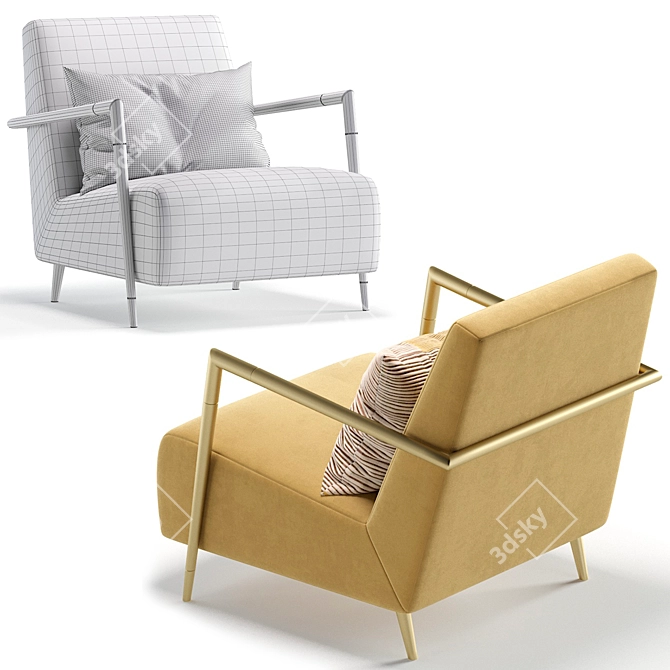 Sophisticated Armchair for any Interior 3D model image 7