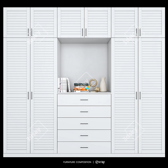 Molly Wardrobe: Customizable and Spacious 3D model image 1