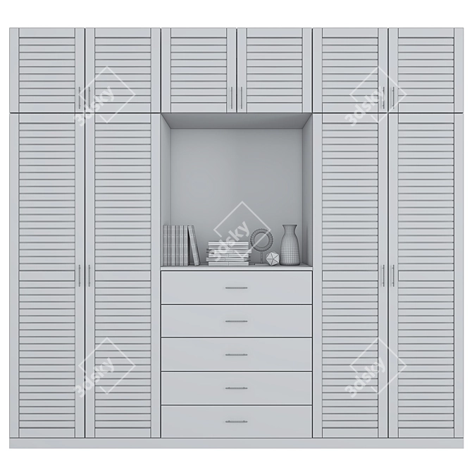 Molly Wardrobe: Customizable and Spacious 3D model image 2