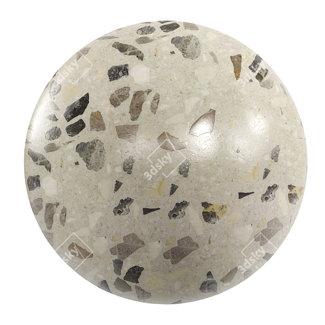 Venetian Terrazzo: Seamless Marble HD Texture 3D model image 1