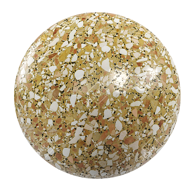 Elegant PBR Terrazzo Marble: HD Textures 3D model image 1
