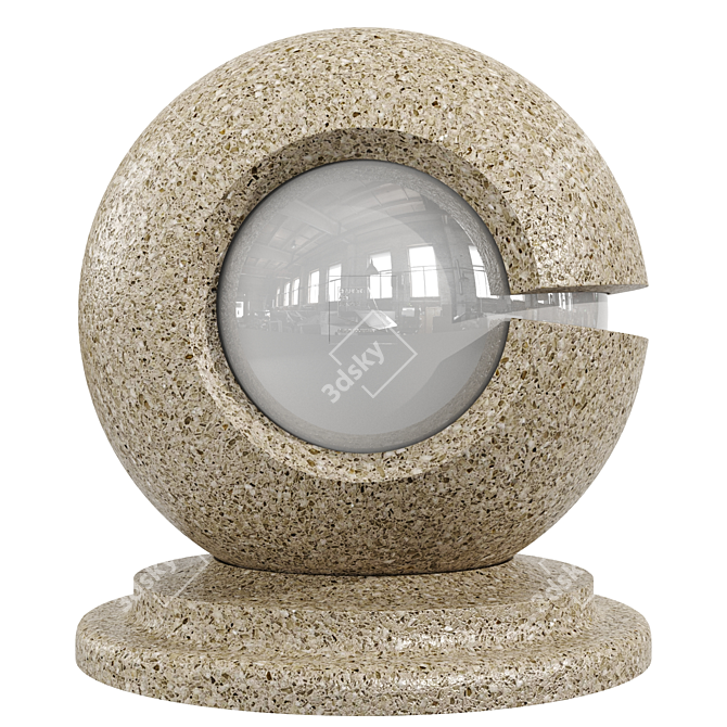 Elegant PBR Terrazzo Marble 3D model image 3