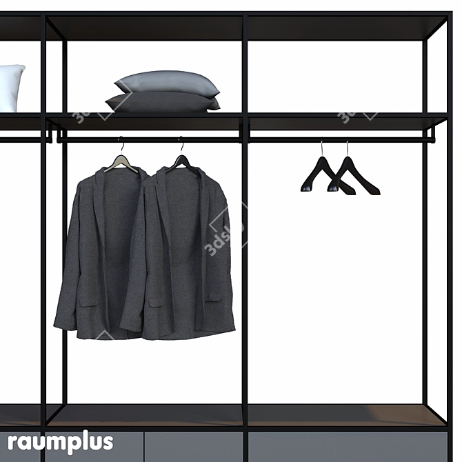 Modern Black CREO Raumplus Interior System 3D model image 7