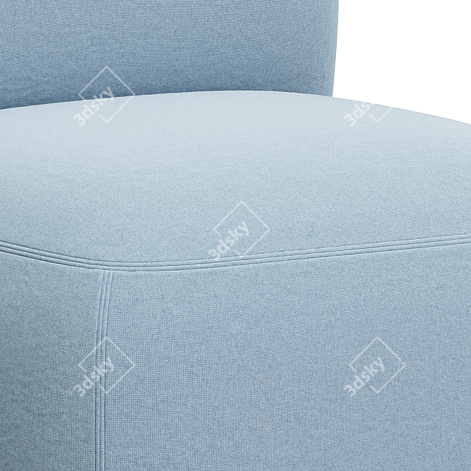 Sleek Upholstered Guest Chair 3D model image 4