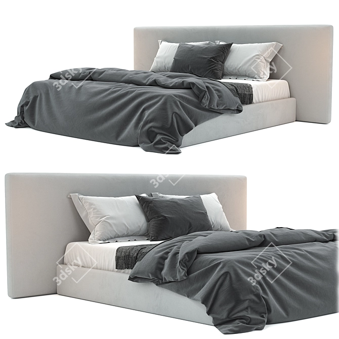 Modern Bowie Bed 3D model image 2