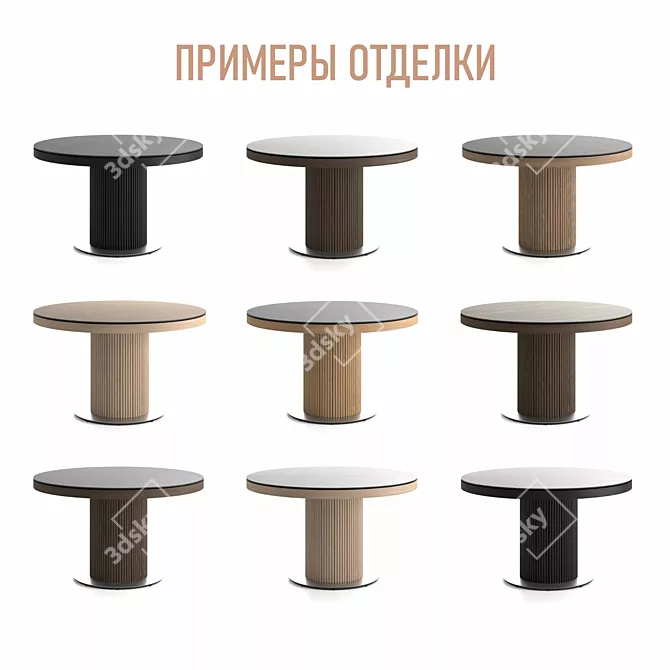 Versatile Extendable Table with Elegant Velvet Finish 3D model image 4