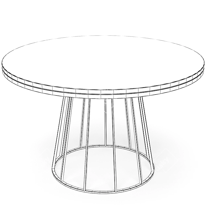 Elegant Dining Set 148 3D model image 6