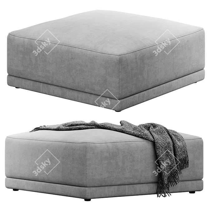 Amelia Soft Ottoman: Stylish Comfort for Your Home 3D model image 3