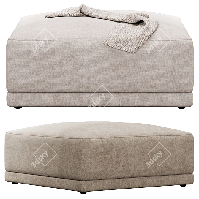 Amelia Soft Ottoman: Stylish Comfort for Your Home 3D model image 5