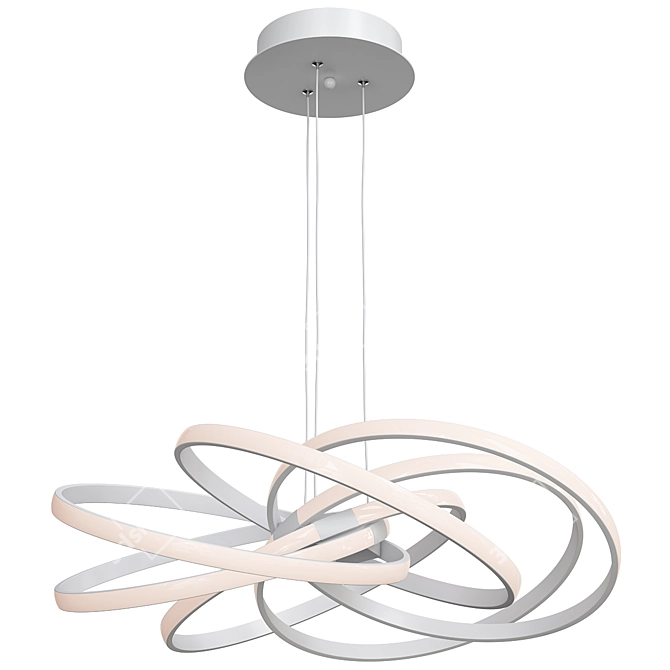 Elegant White Chandelier: Campbell 3D model image 1