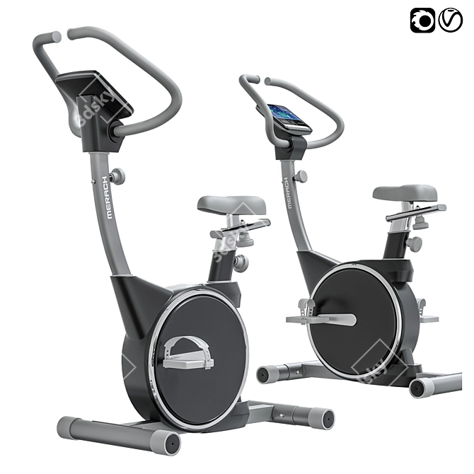 Xiaomi Merach Spinning Bike: Premium Fitness Experience 3D model image 1